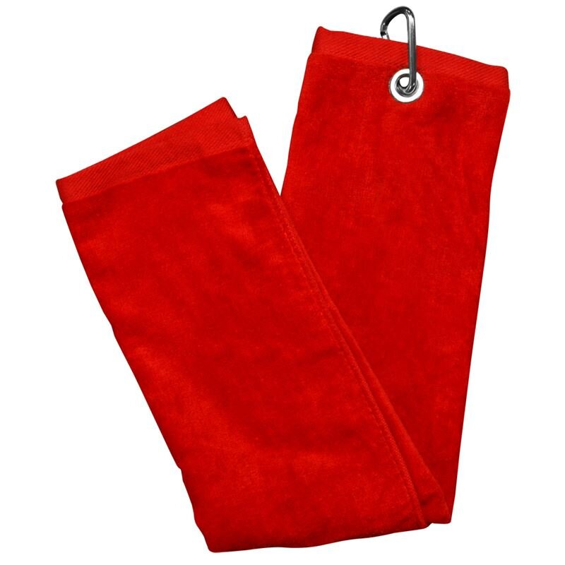 Longridge Blank Luxury 3 Fold Golf Towel -  - Red